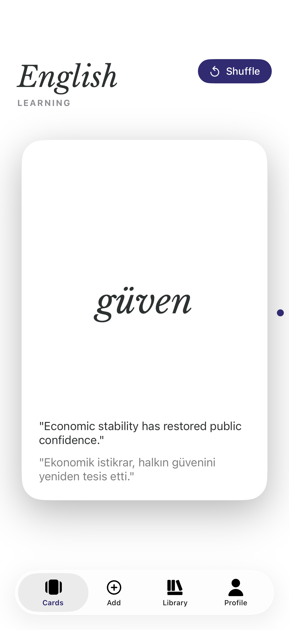 WordFlip Flashcard Arka